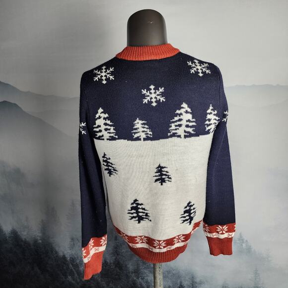 Tipsy Elves "Yellow Snow" Ugly Christmas Knit Sweater | Men's Medium - Picture 7 of 10